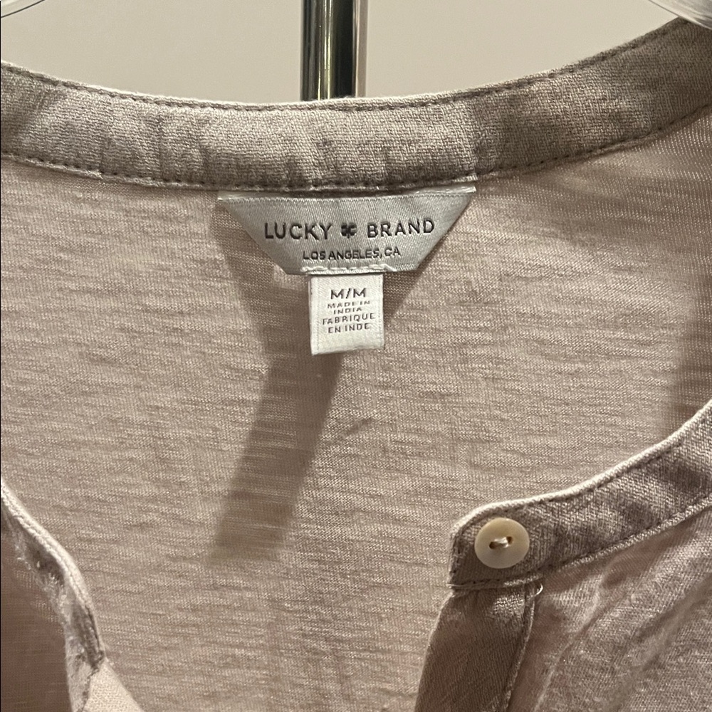 Lucky Brand Light Brown Button-Up Shirt